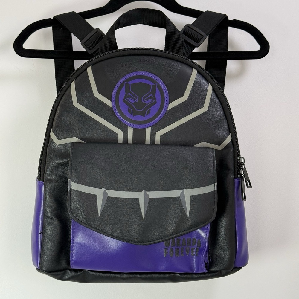 Black Panther - Wakanda Forever - Mini Backpack - Black/Purple - Bioworld 12 In